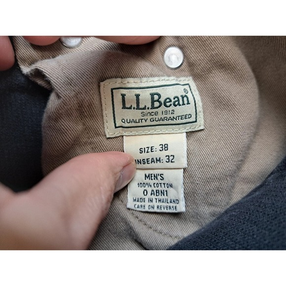 Vintage LL Bean Corduroy Pants Mens 38x32 Blue Outdoor Hiking Camp Relaxed Fit - Picture 5 of 10